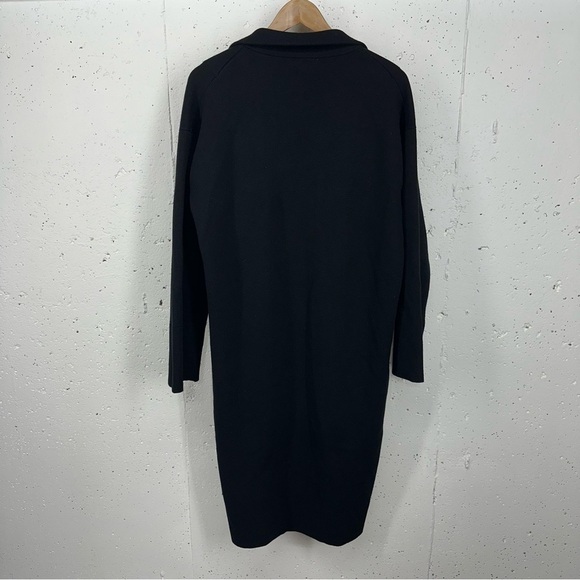 J. Crew Women’s size Medium EllaBlack Open Front Long Heavy Knit Sweater Blazer - Picture 7 of 14